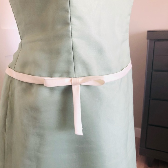 Retro 2000s Olive Green Midi Dress.Spaghetti Straps. Prom, wedding, garden party - Picture 2 of 12